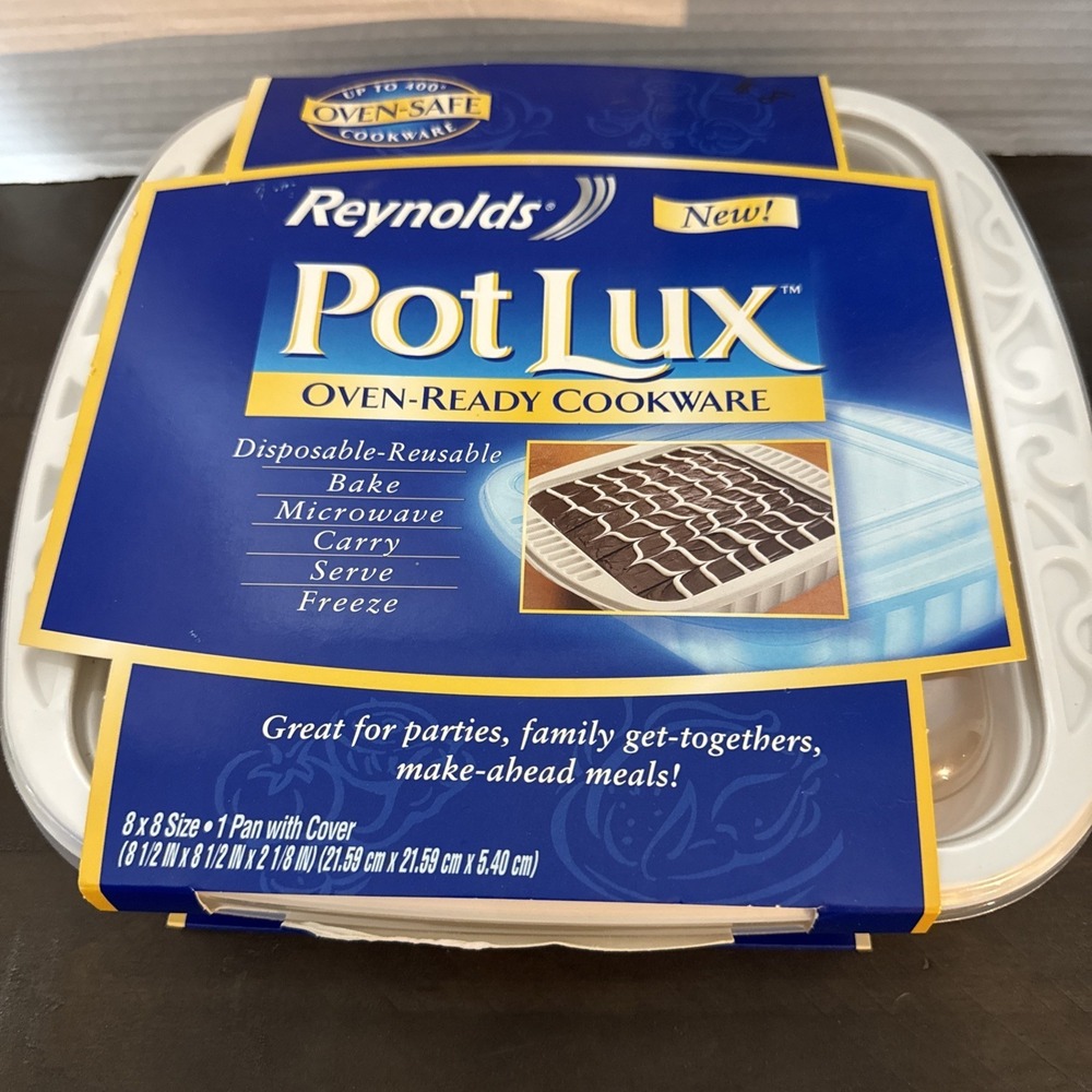 Reynolds Pot Lux Oven-Ready Cookware Reusable 3 QT Casserole 10 Inch VTG  NOS US